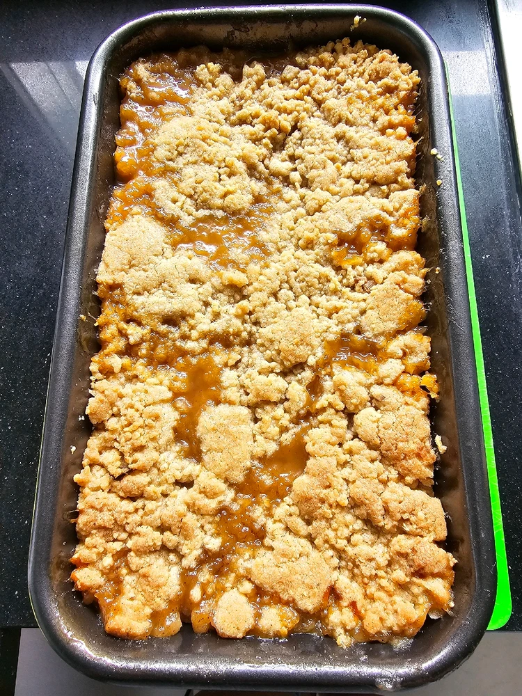 Freshly baked Apple Crumble made in my new Thermomix TM6!