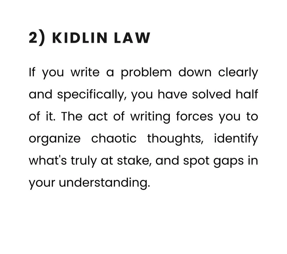 Kidlinβs Law β The Power of Writing It.