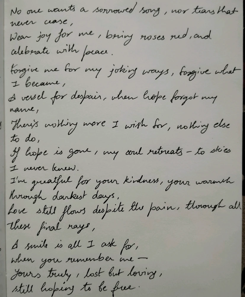 "When Shadows fall- A Farewell"