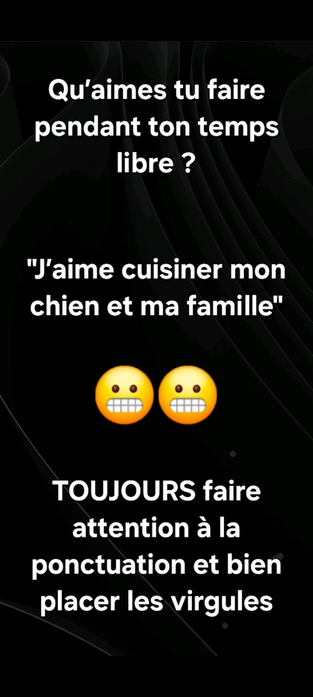 La ponctuation, ça compte 😬😬