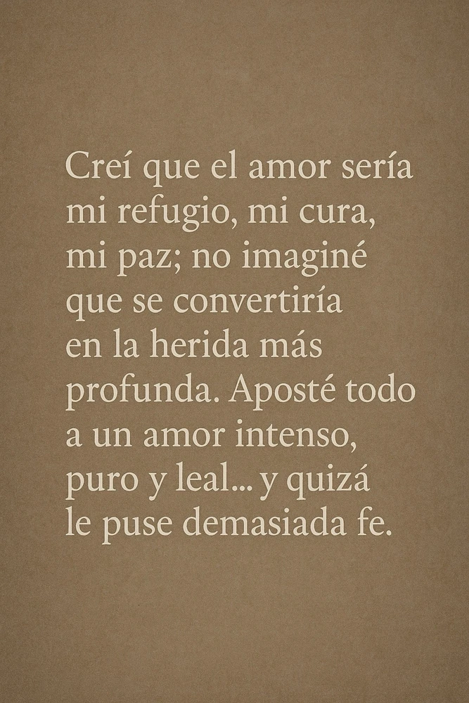 Crei en el amor y aposté todo 🙁🙁🙁