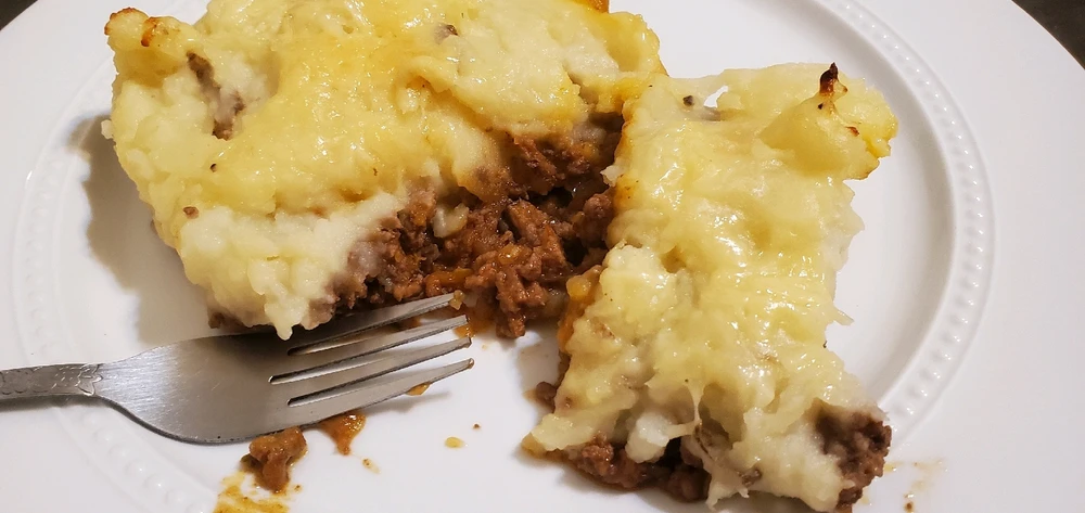 Roast chicken my kid made and Shepherds Pie I made