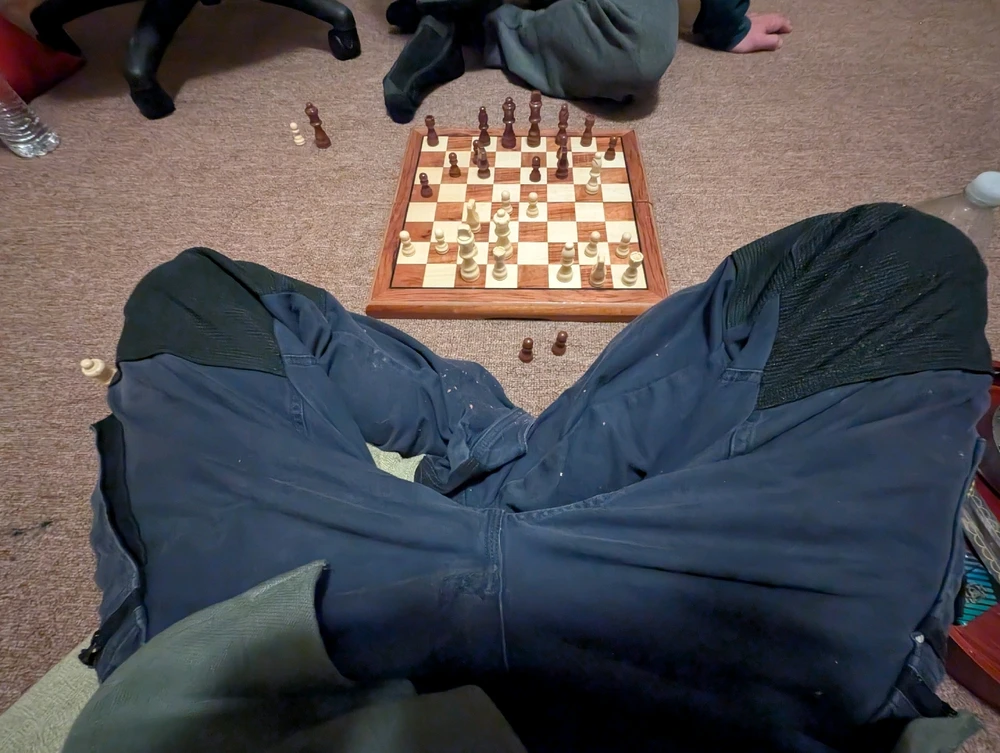 Playing chess with my friend John from Manchester