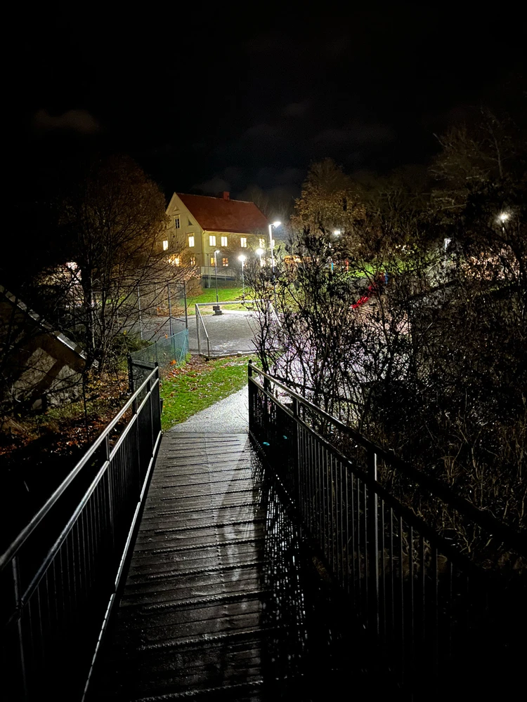 Evening walk in town