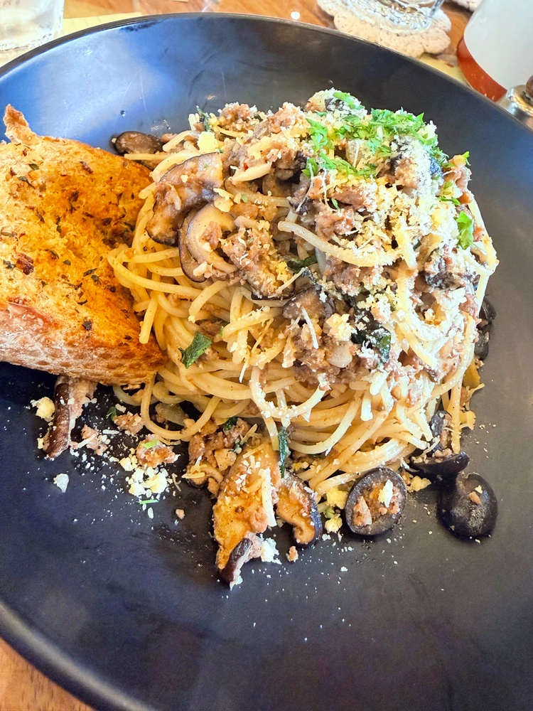 Chorizo pasta for lunch!