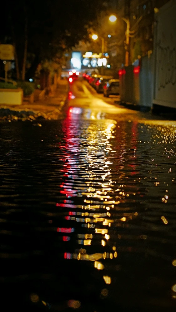 River in the city after the rain...