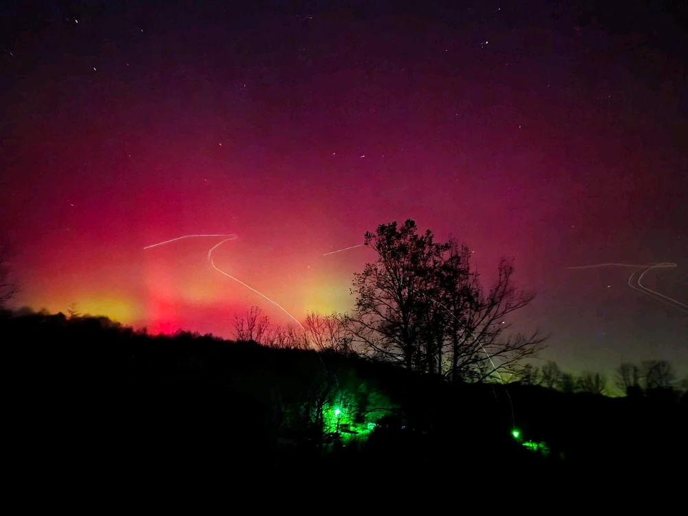 Northern lights in Indiana