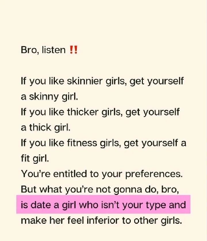 Don't make her feel that something is wrong with her.....