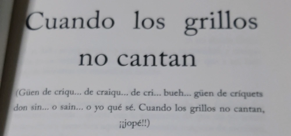 Cuando los grillos no cantan