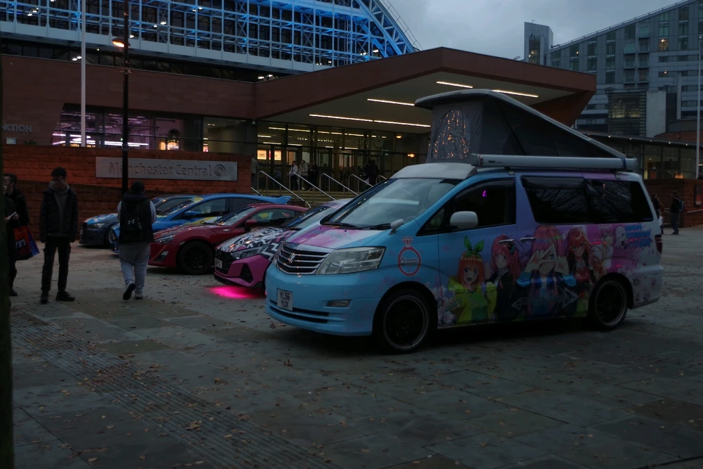 Pictures of the cars outside at day 2 of Hyper Japan Manchester