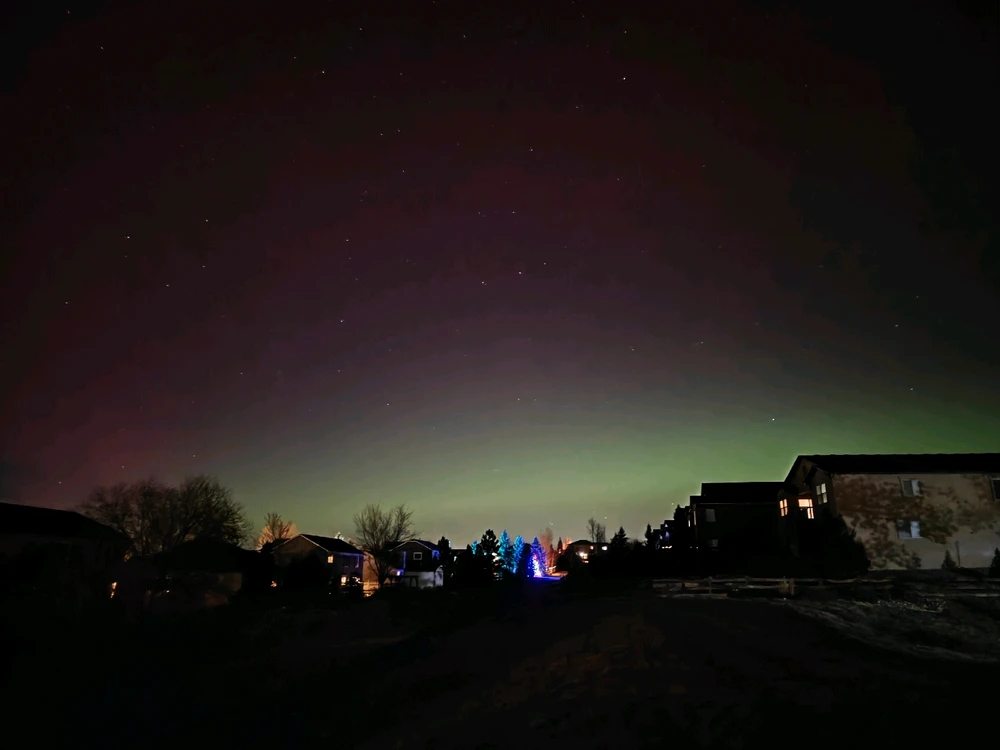 Aurora over colorado springs