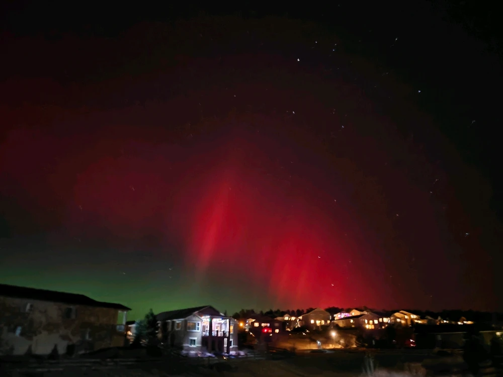 Aurora over colorado springs