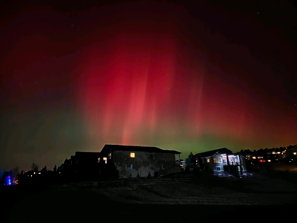 Aurora over colorado springs