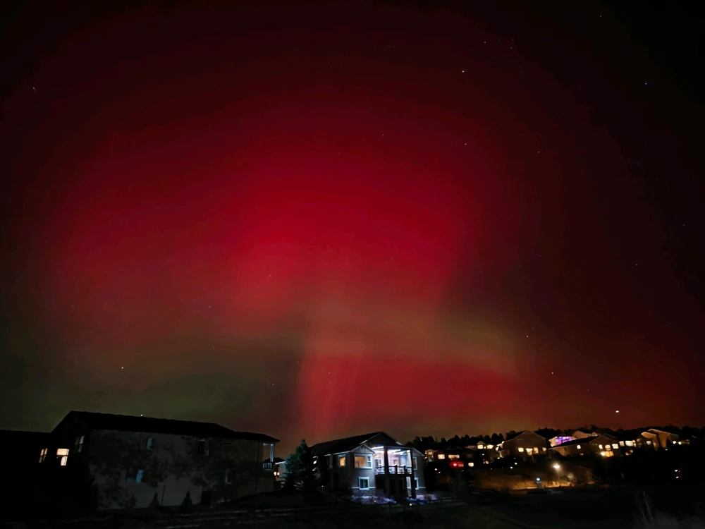 Aurora over colorado springs