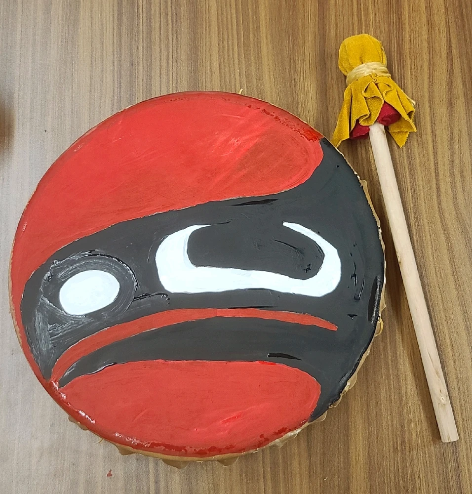 The Drum I Made. It Is A Raven.