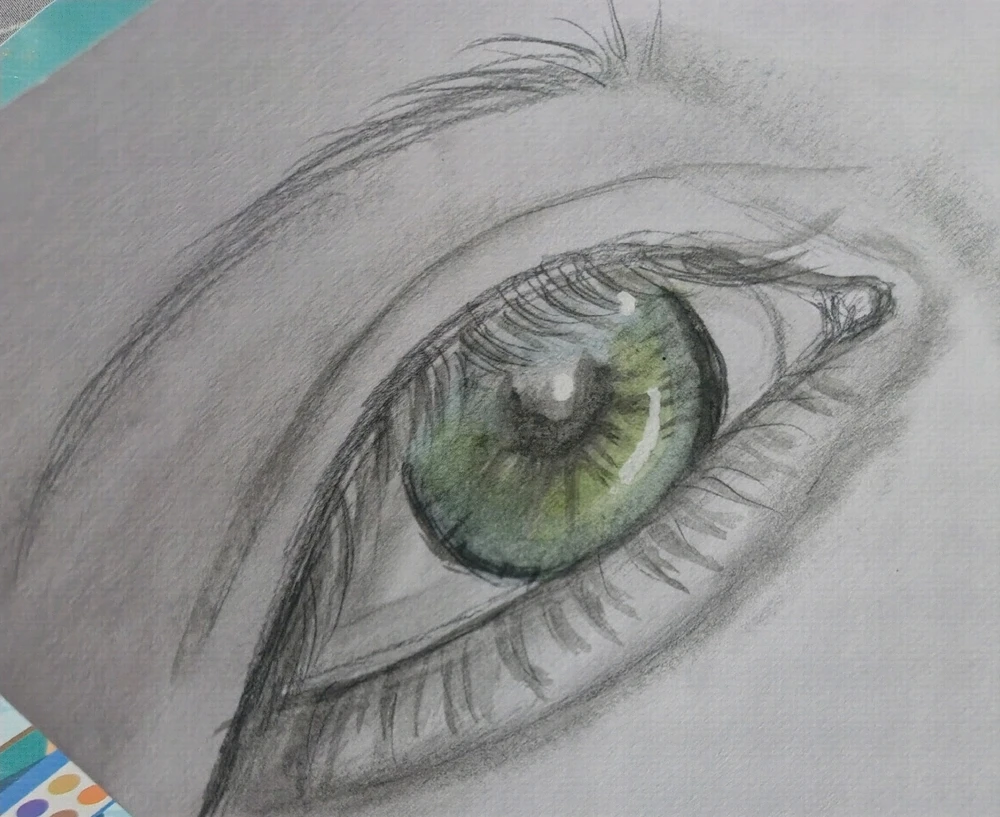 Trying watercolors. It was hard 😭😹