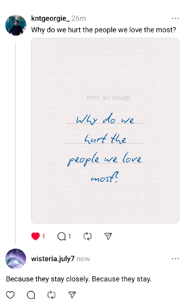 Because they care, so they get hurt.