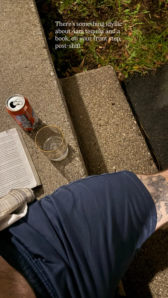 Nothing hits like 4 am reading outside