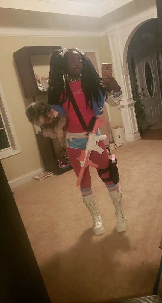 Harley Quinn variation w/ my dawg ~๐ซGat~ ๐๐ we match outfits all the time