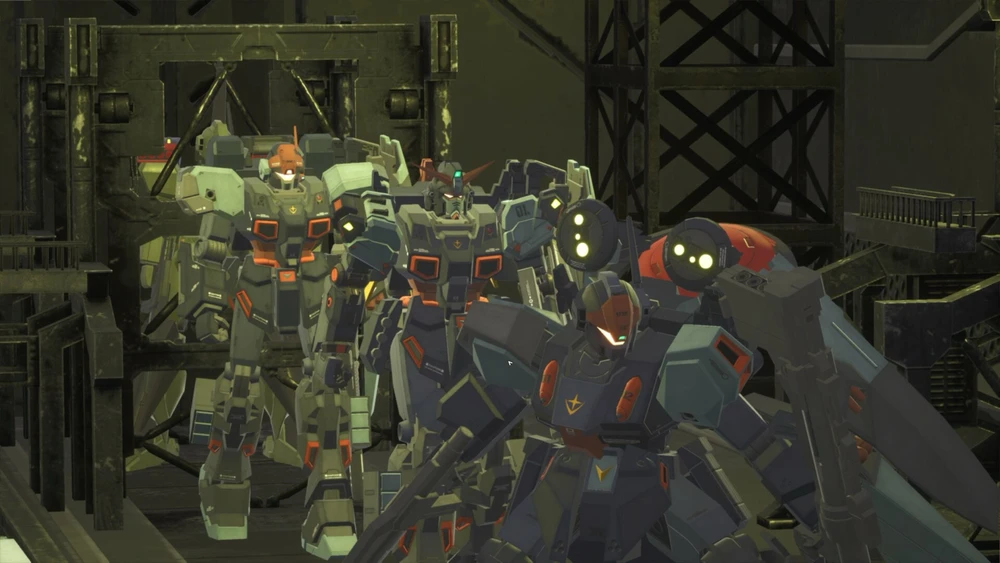 Front to back: JWACS/ Gundam Satyr/ Jesta Sapper