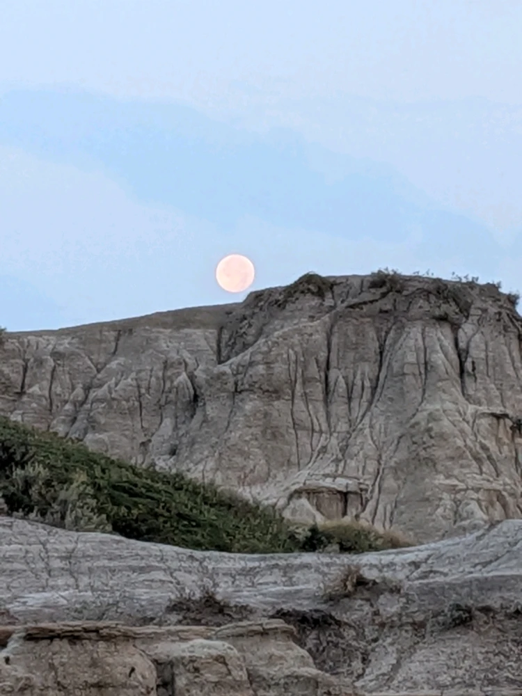The Full moon on the Day we were heading home 