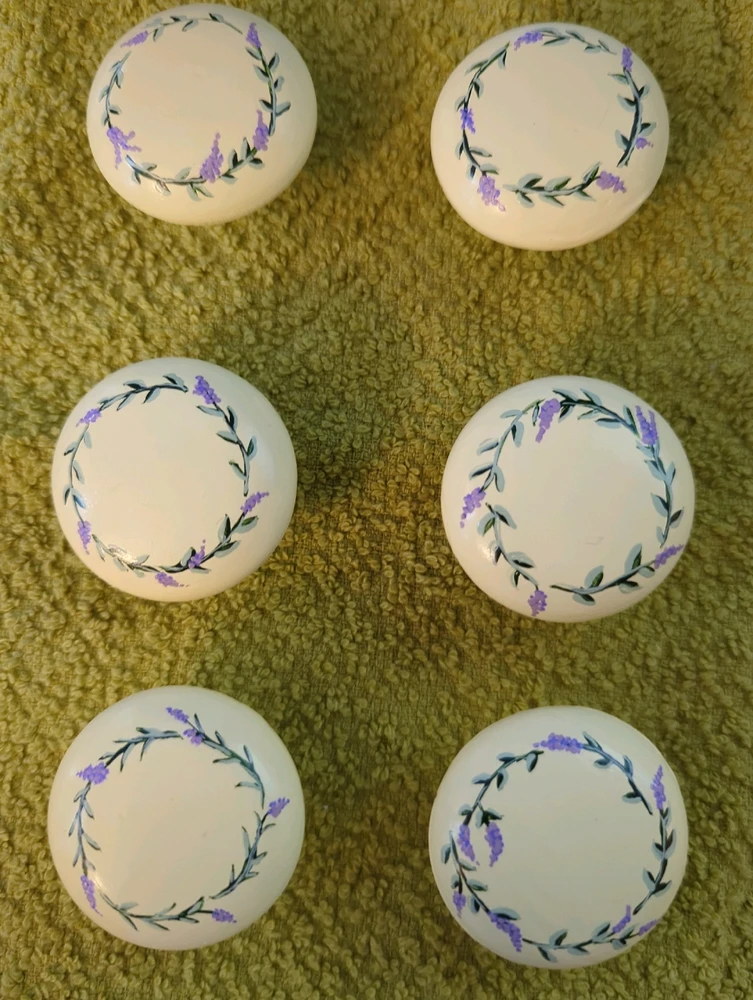 My hand painted drawer pulls that I made.