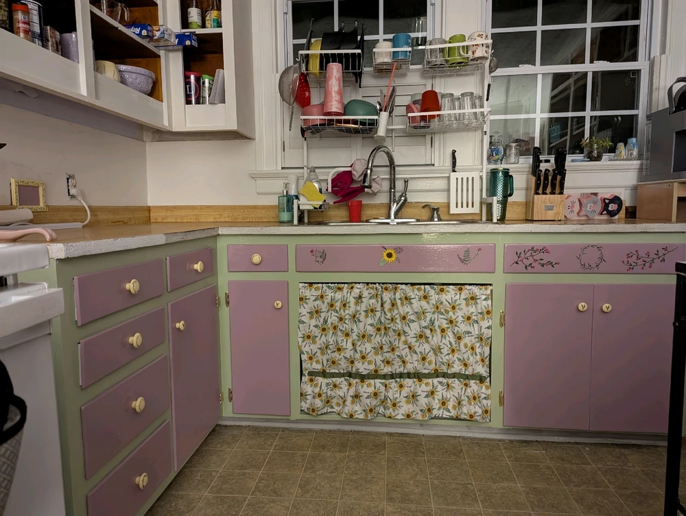 The kitchen they are in.