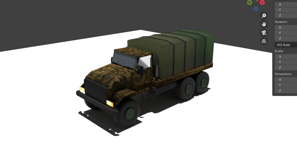 military truck left side