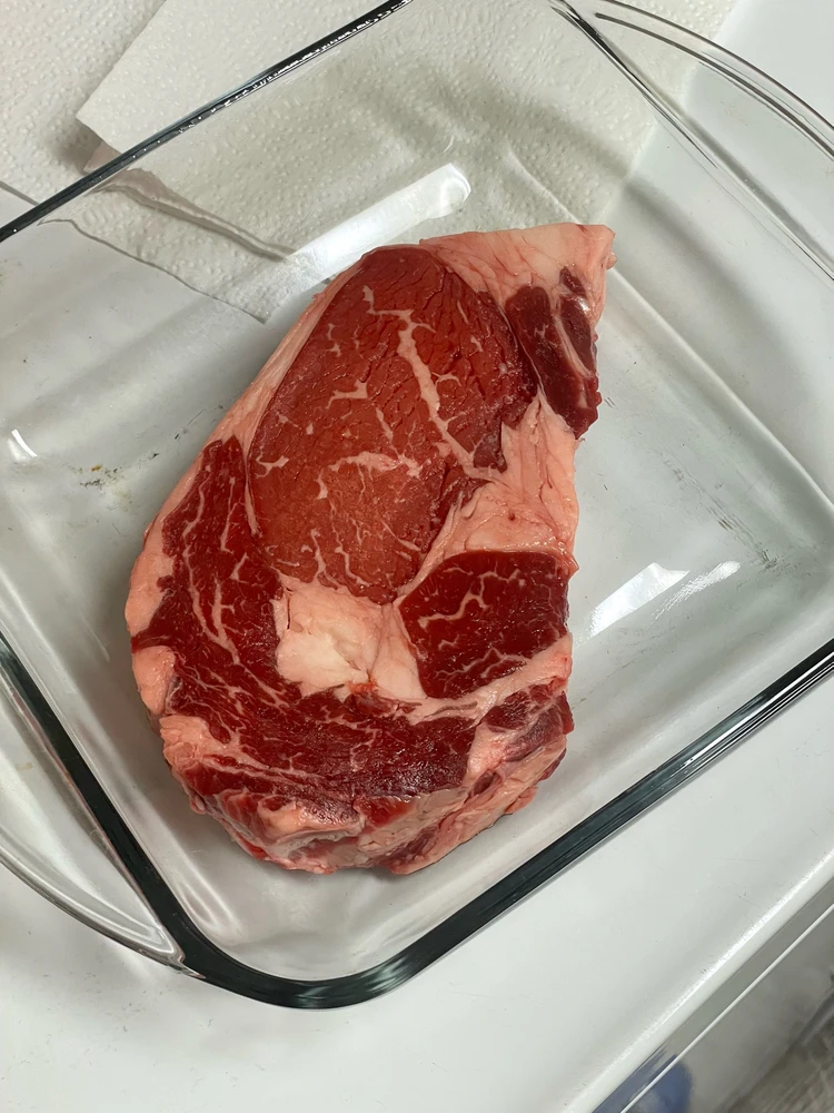 Steak, right out the fridge