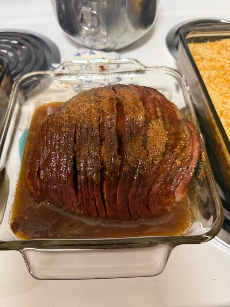 Brown sugar glazed spiral cut ham