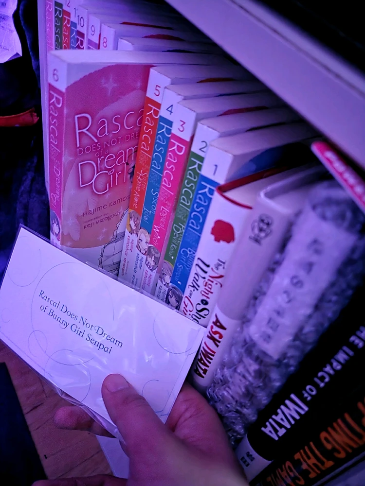 All my Rascal Does Not Dream light novels and Blu-rays 