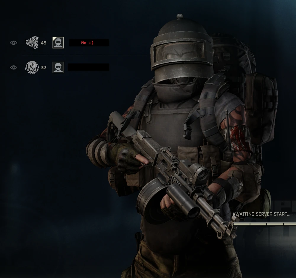 Anthony's kit in a near full black out look featuring a RPD.