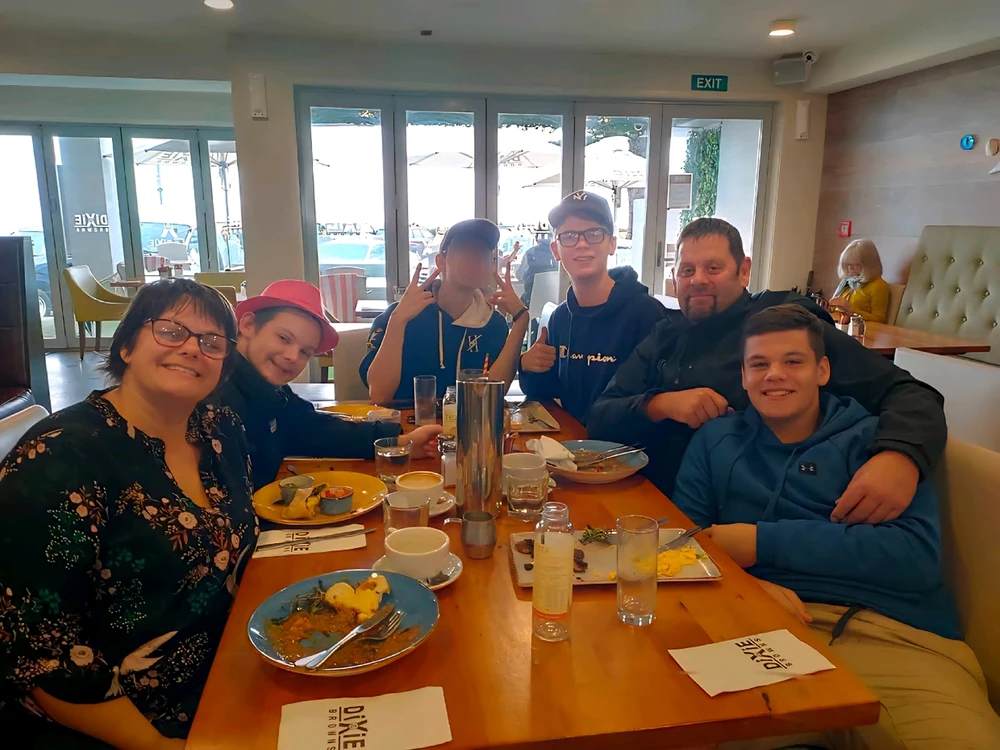 Family breakfast (blurred face is my brithers old ex)