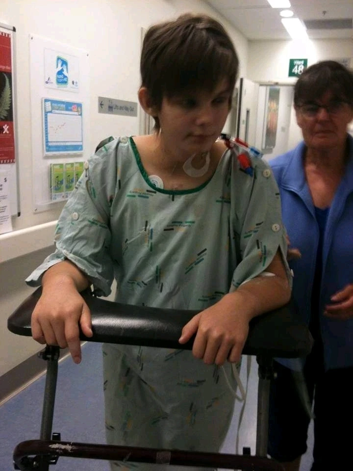 Physio to get moving after surgery and nurses using old-fashioned nursing tricks to help.