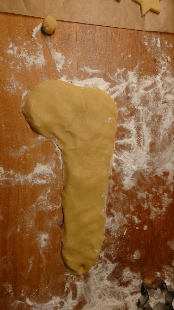 We had a lot of dough over but us silly gooses made something special