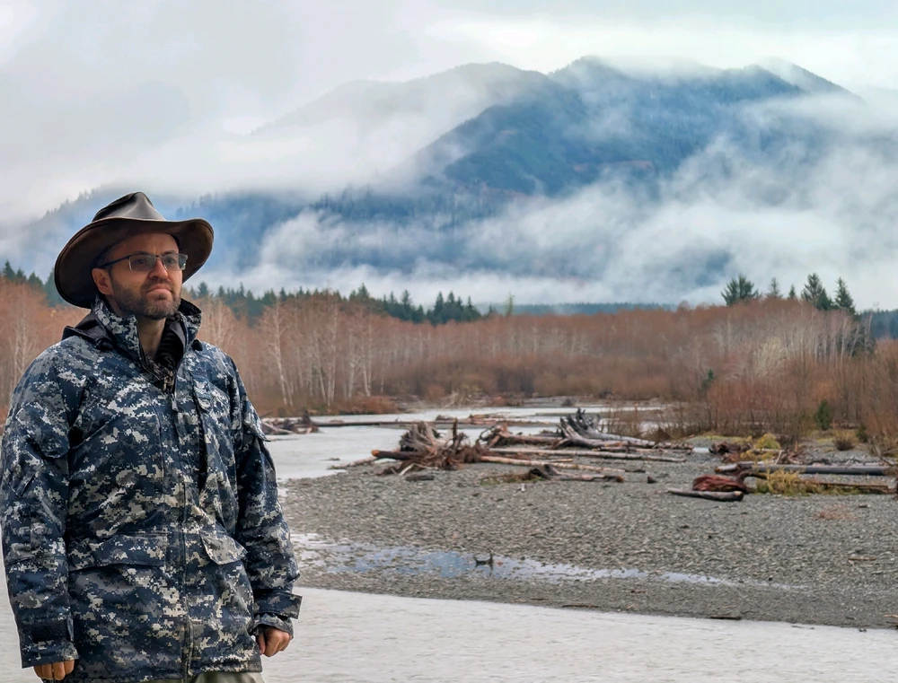 Me standing in the coastal rainforest of the Pacific Northwest 