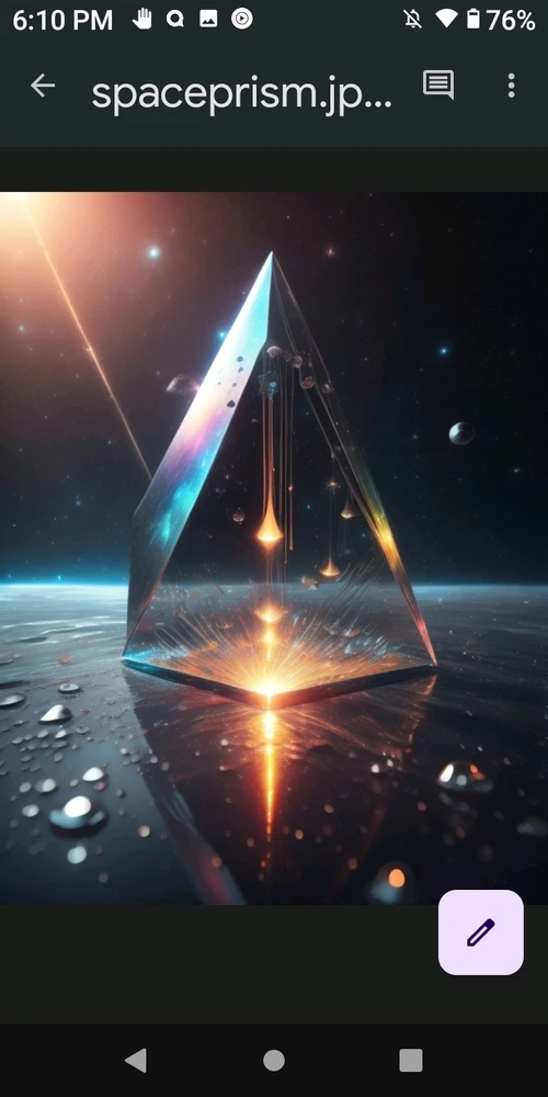 Infinite rainbow prism in the galaxy