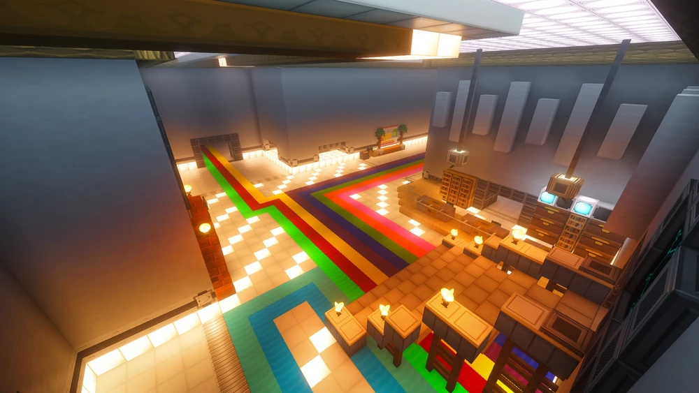 This is the lobby for NosLabs, our scientific research facility. It's based on YogLabs.