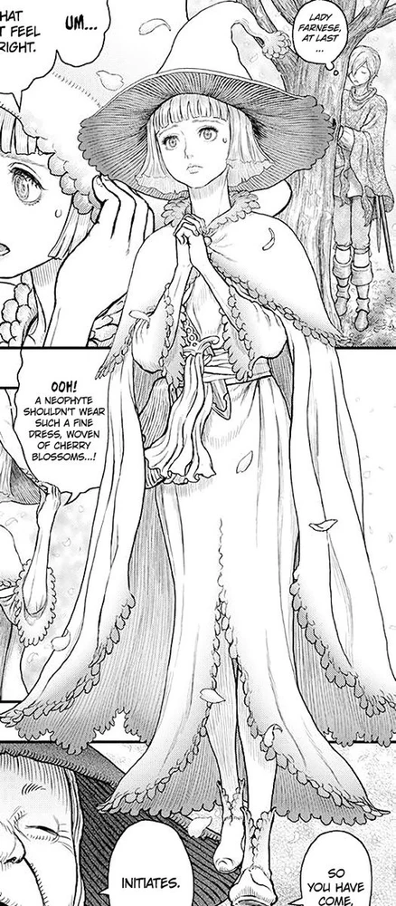 Faranese is my favorite character outside of guts. Miura was cooking with her character development.