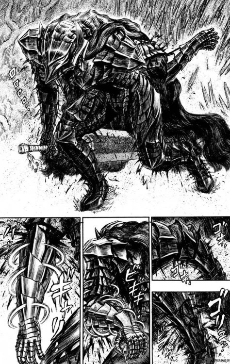 After getting his berserker armor and seeing how it negatively affects guts and that its not just a shonen buff is just peak!