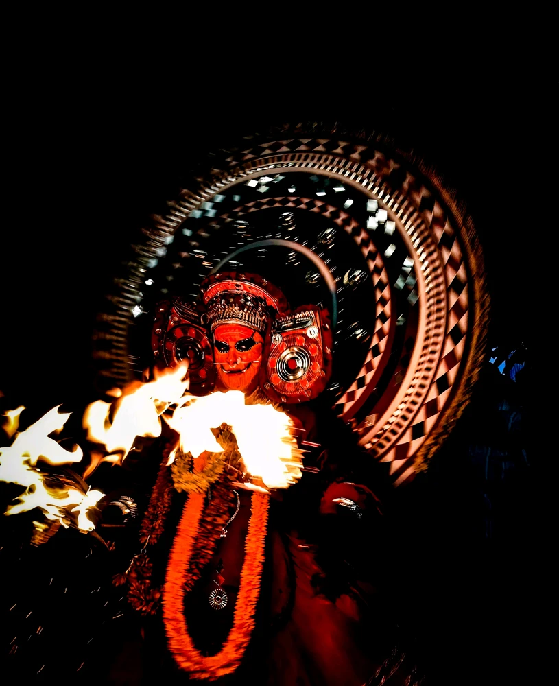 Theyyam is a mesmerizing 2,000-year-old ritual dance-worship from Kerala, India, where performers become living gods.