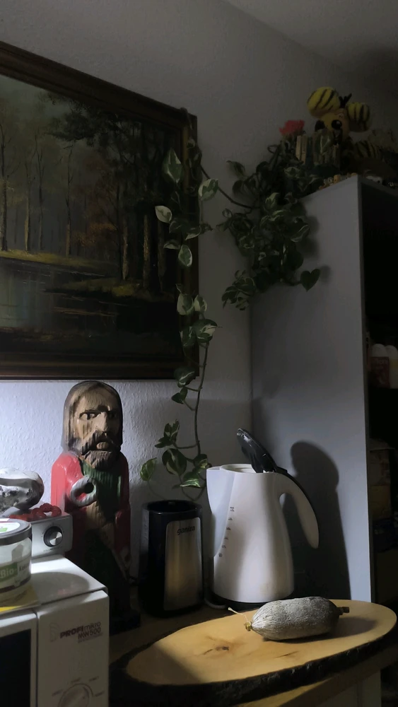 Statue with wine inside