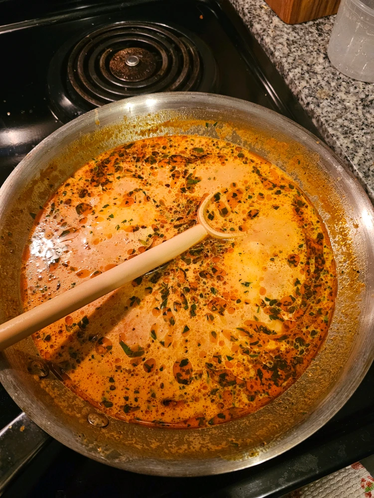 Creamy Rosé Marble Sauce