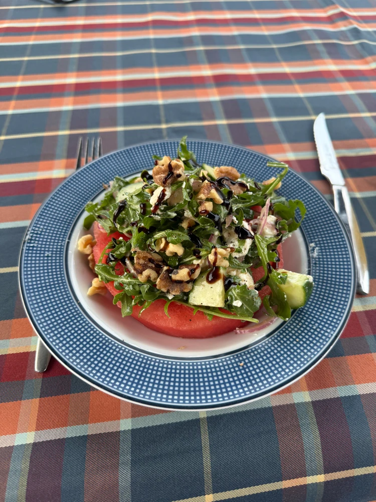 Watermelon, Arugula, and Goat Cheese Salad