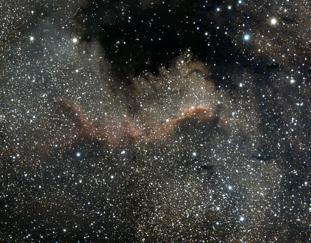 Part of the North American Nebula, this is a crop from a six-panel mosaic
