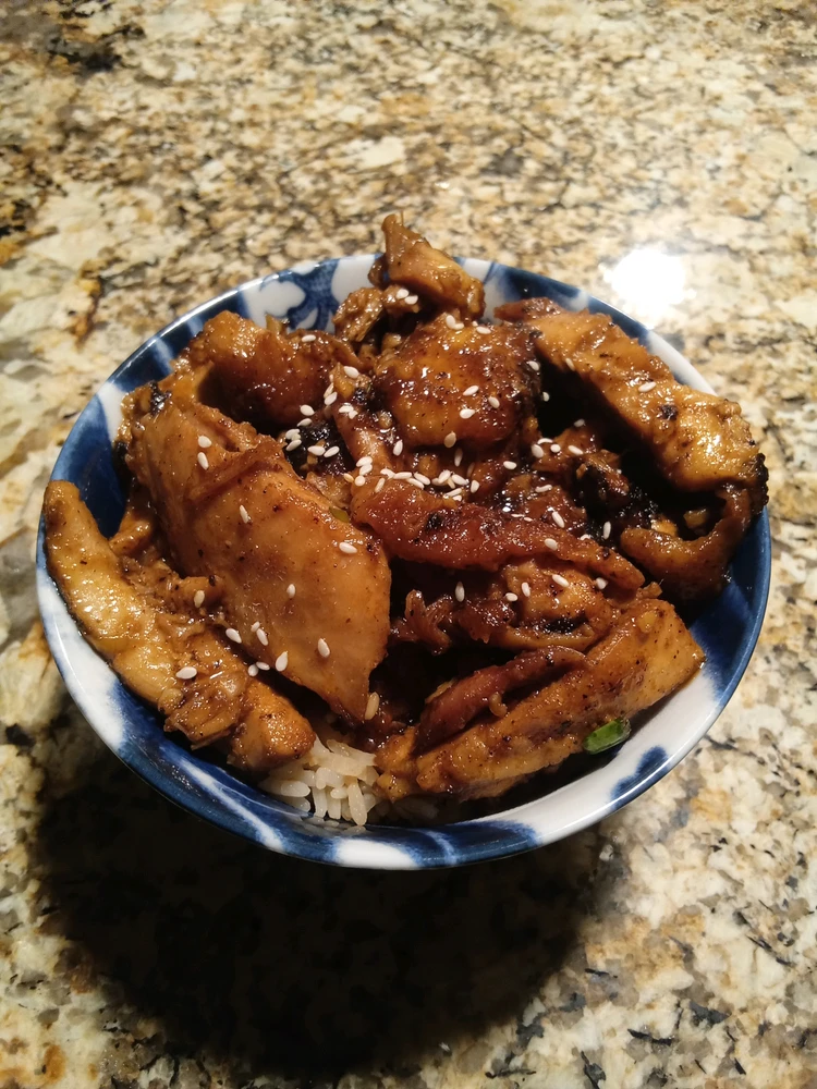 Homemade bourbon chicken