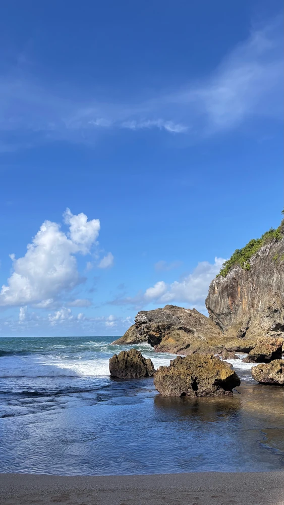 At Wohkudu Beach in Gunung Kidul, Indonesia.