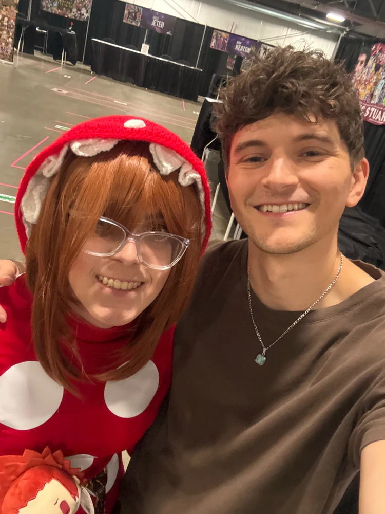 My friend paid to get my photo with Blake and I was so nervous. Could you tell?