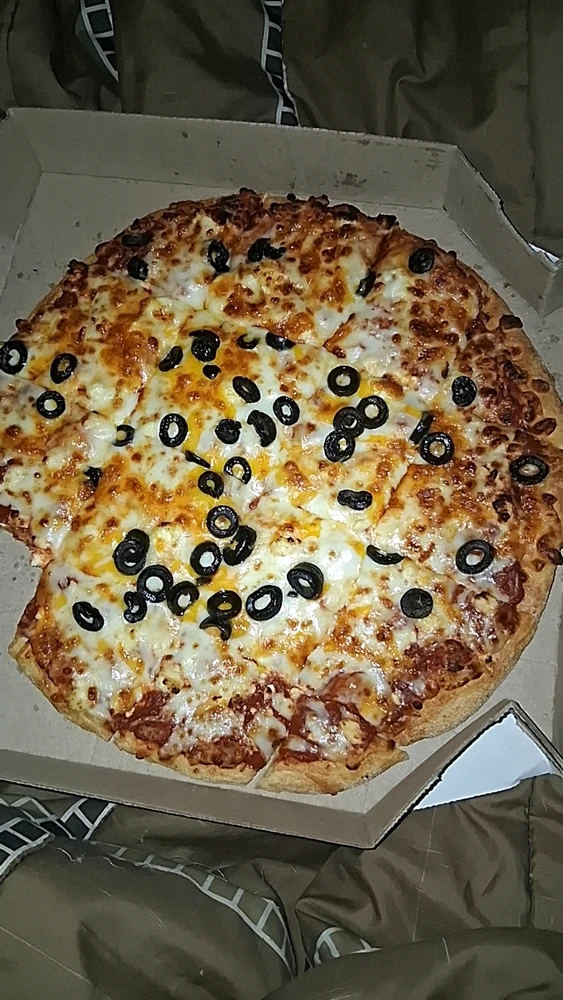 Yes I know my pizza flavor is weird growing up , black olives are my favorite 