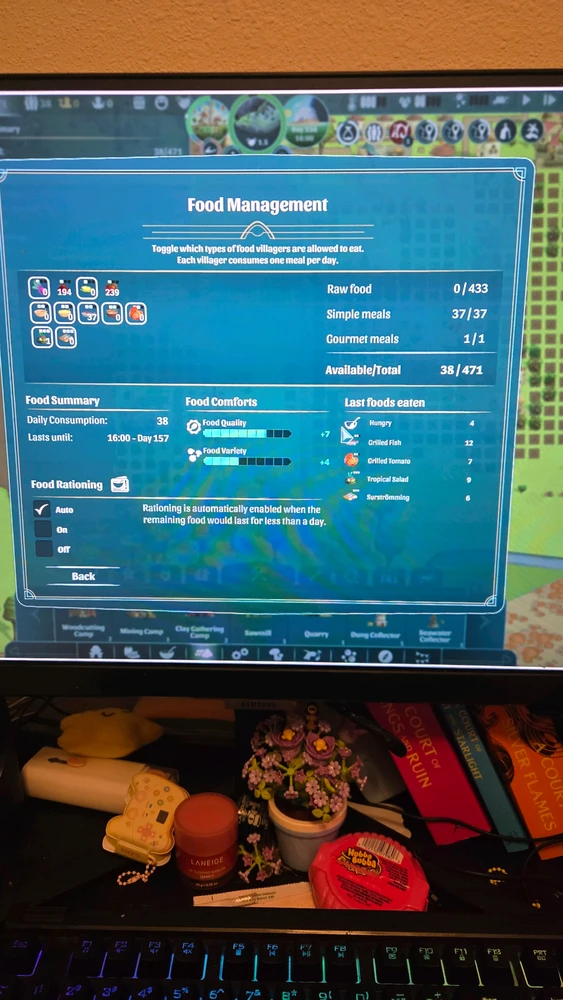 After struggling with the food management, I was able to figure out how to get my villagers to not eat the raw ingredients.
